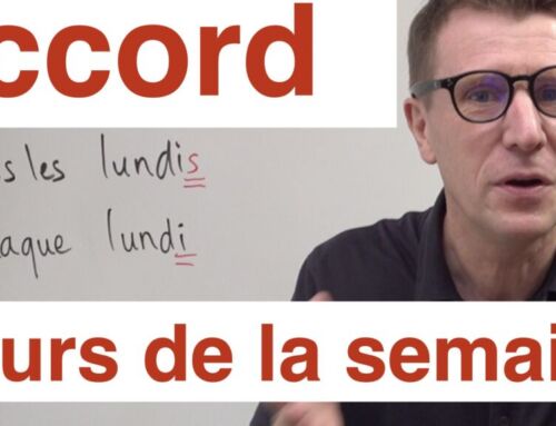 Accord jours de la semaine – transcription