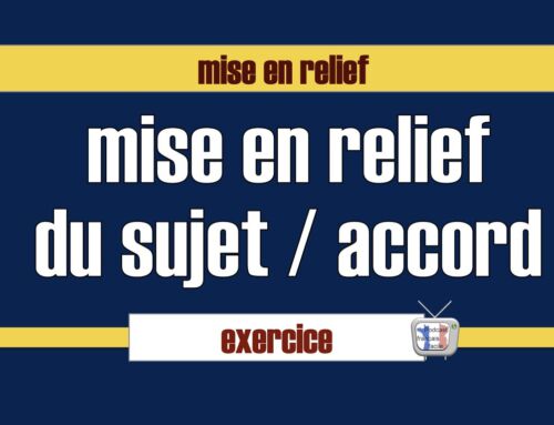 Mise en relief du sujet – c’est moi qui