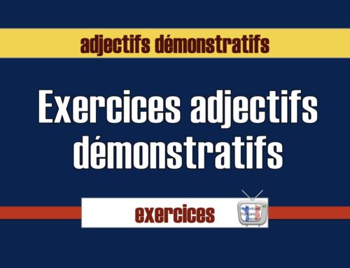 Exercices adjectifs démontratifs