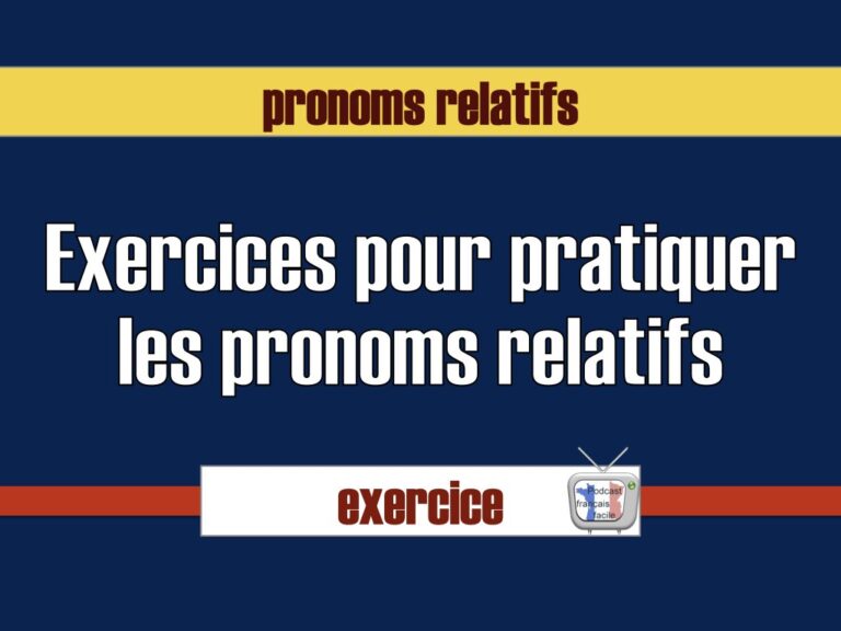 exercices pronoms relatifs