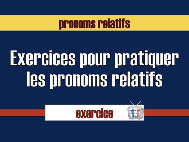 exercices pronoms relatifs