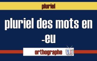 pluriel des mots en eu