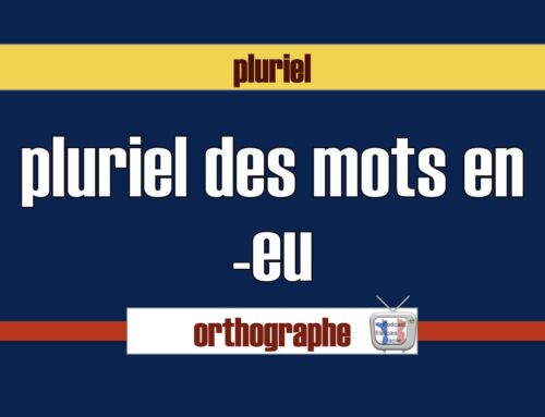 Pluriel des mots en -eu