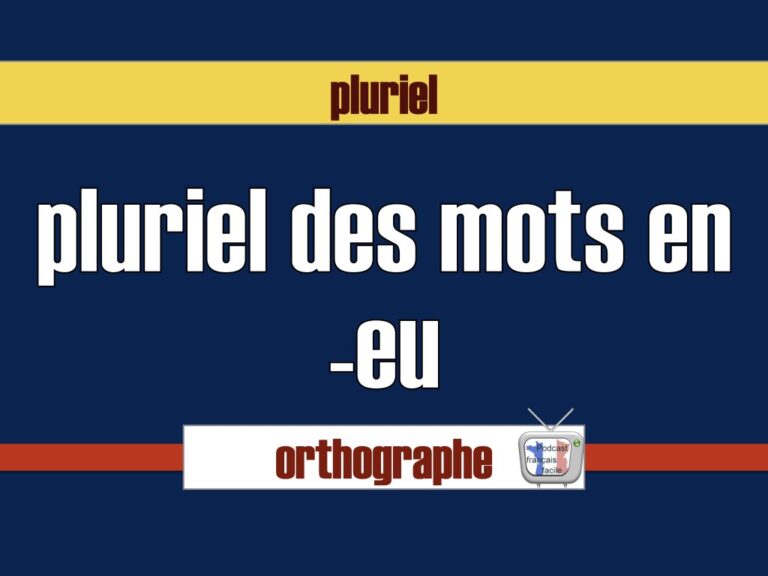 pluriel des mots en eu