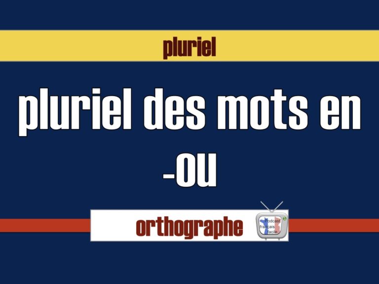 pluriel des mots en ou