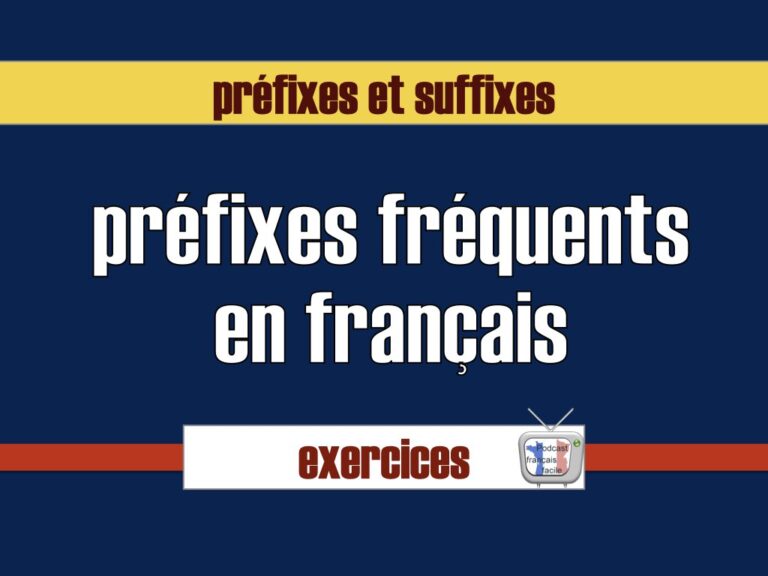 préfixes fréquents en français