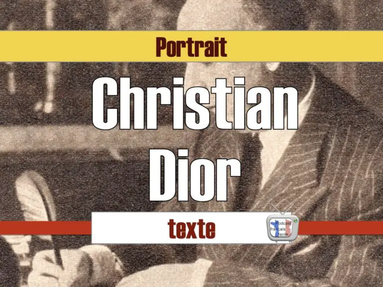christian dior texte FLE