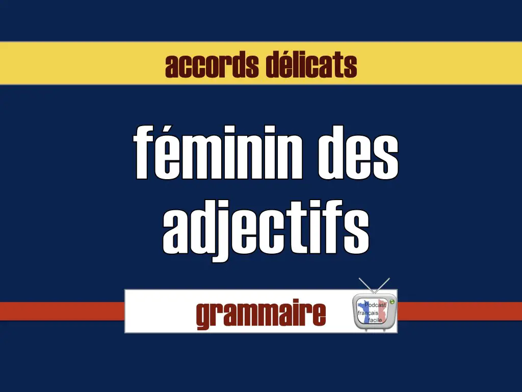 féminin des adjectifs en français