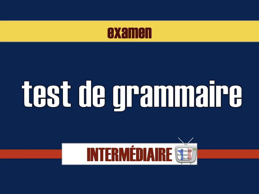 test de grammaire