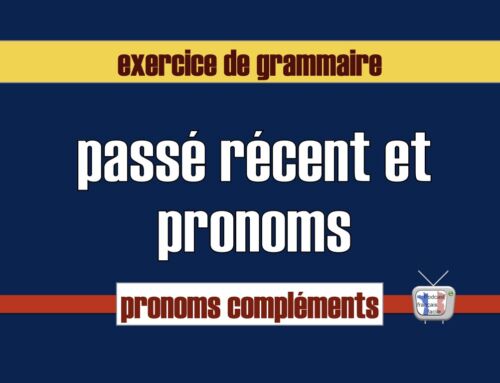 Venir de + pronom