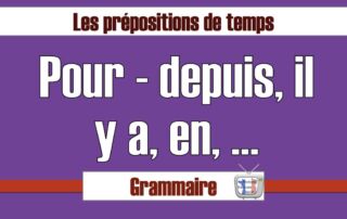 prépositions de temps
