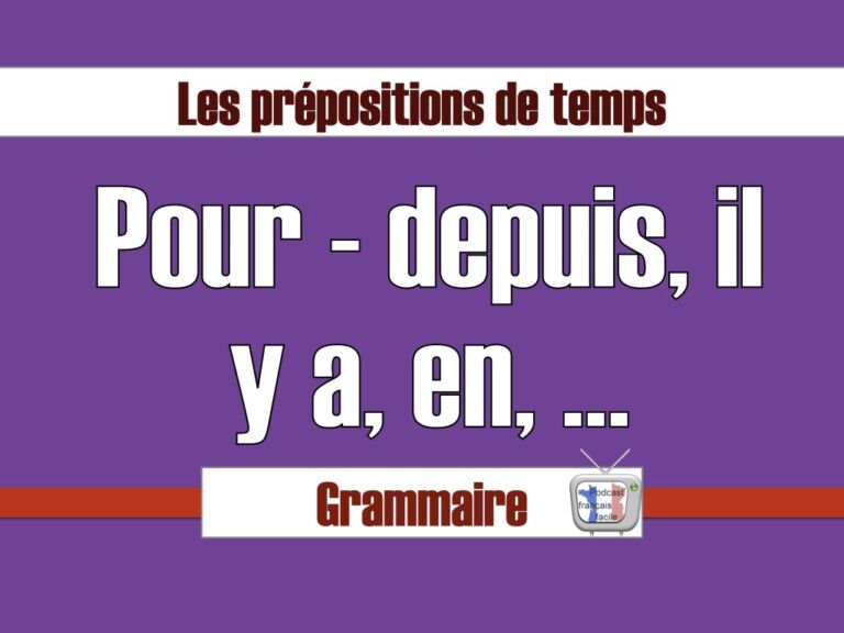 prépositions de temps
