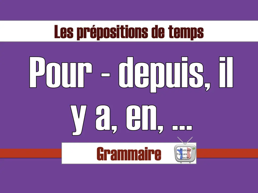 prépositions de temps