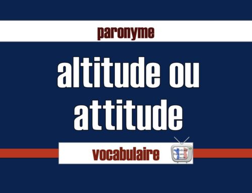 Différence entre altitude et attitude